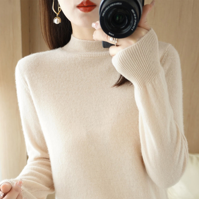 Damen Kurzrollkragenpullover in Kaschmir-Optik mit extralangen Rippbündchen Shop Nory