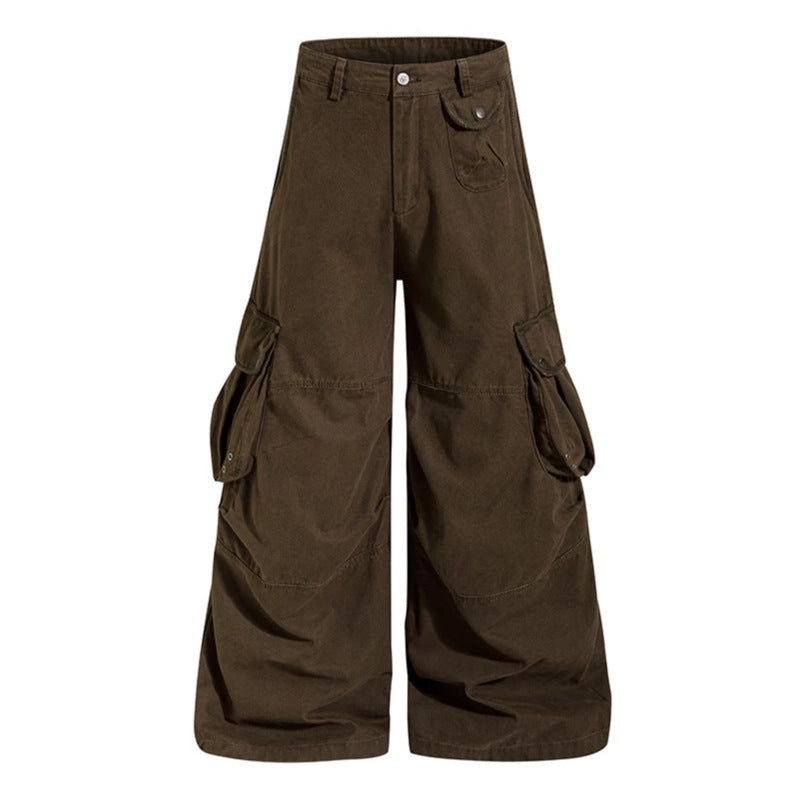 Damen weite Cargo‑Culottehose mit hoher Taille und Multifunktions‑Taschen Shop Nory