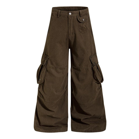 Damen weite Cargo‑Culottehose mit hoher Taille und Multifunktions‑Taschen Shop Nory
