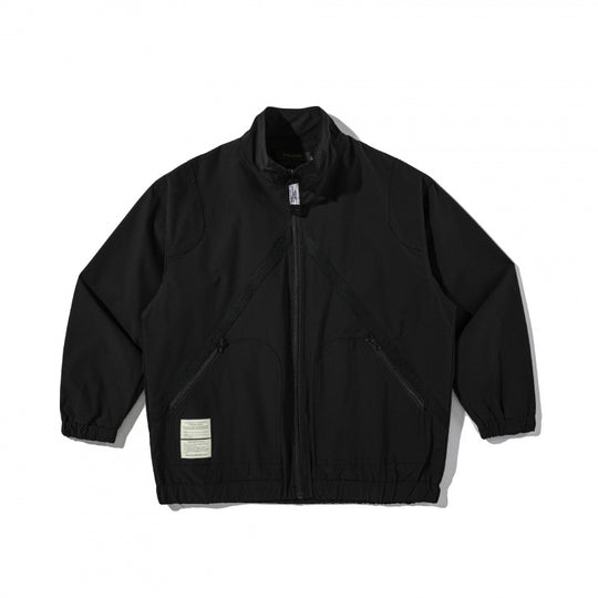 Unisex Leichte Boxy-Utility-Jacke mit Stehkragen, diagonalem Reißverschluss und elastischem Saum Shop Nory