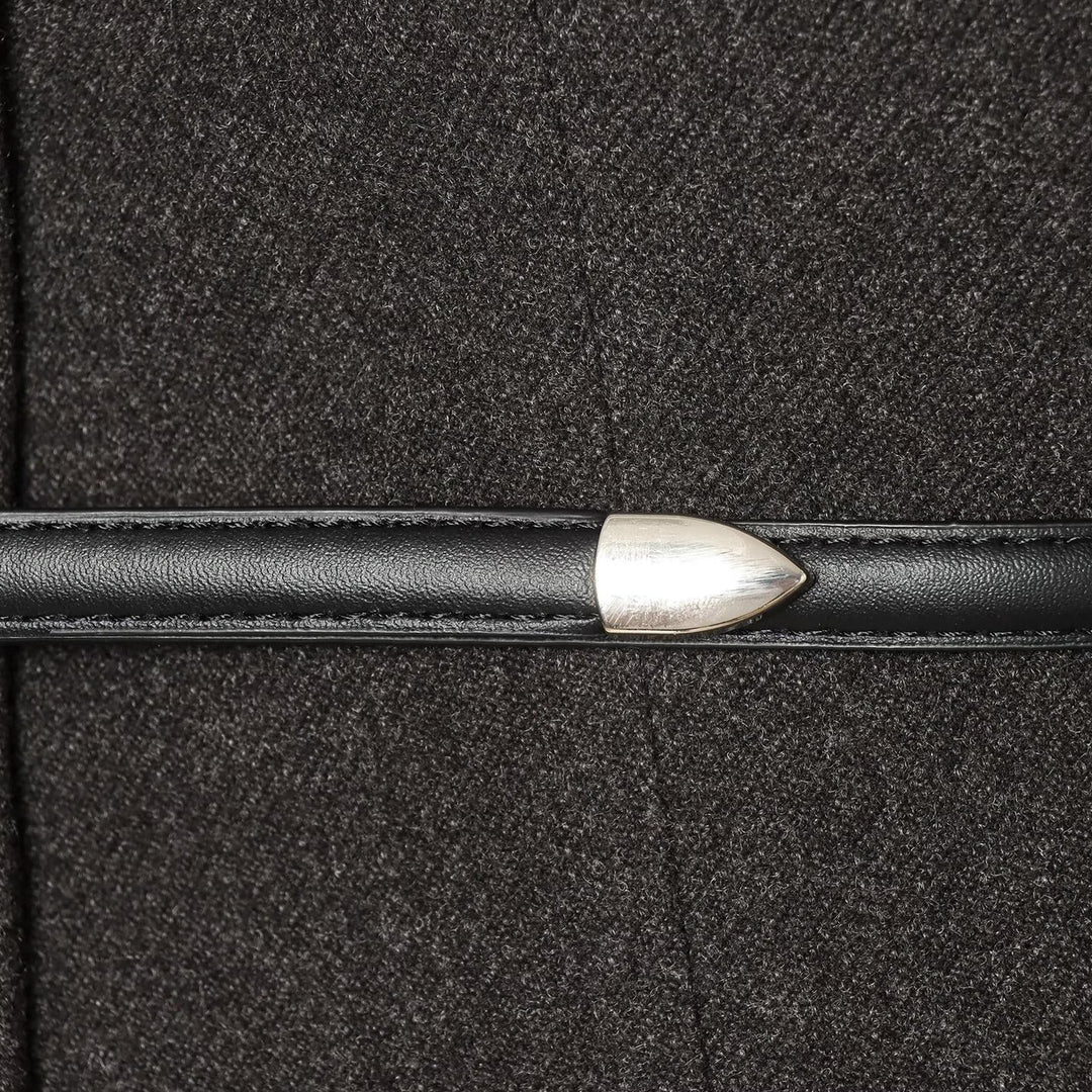 Damen Kurzjacke aus Wollmix mit Rundhalsausschnitt, Druckknopfverschluss und schmalem Taillengürtel Shop Nory