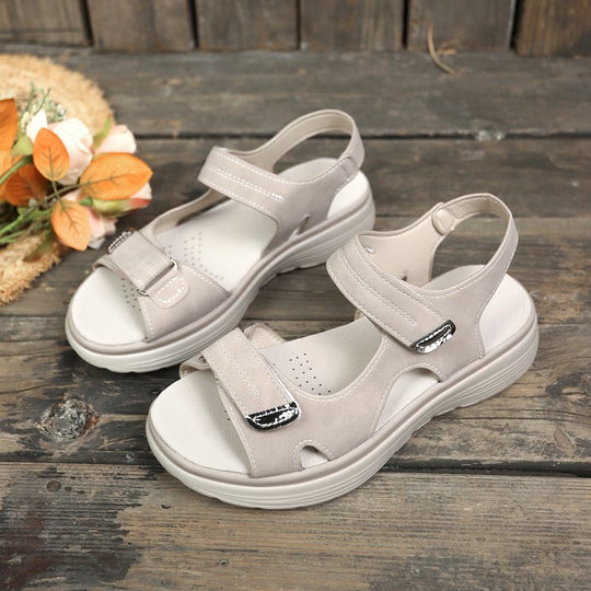 Damen Sportlich-elegante Komfort-Sandalen mit gepolstertem Fußbett und verstellbaren Klettverschlüssen Shop Nory