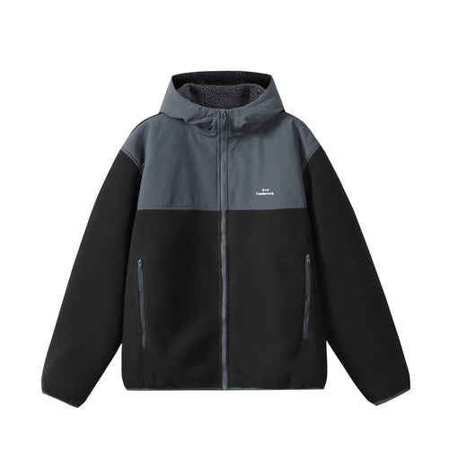 Unisex Fleece-Kapuzenjacke mit Teddyfutter, durchgehendem Reißverschluss und seitlichen Reißverschlusstaschen Shop Nory