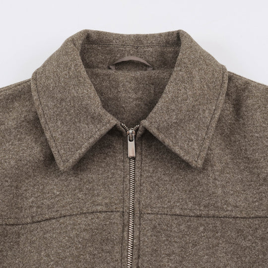 Damen Kurzjacke mit Ballonärmeln, weitem Hemdkragen und elastischem Saum Shop Nory