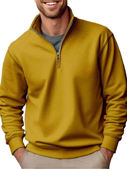 Herren nan Halbzip-Sweatshirt mit Stehkragen und weichem Fleece-Innenfutter Shop Nory