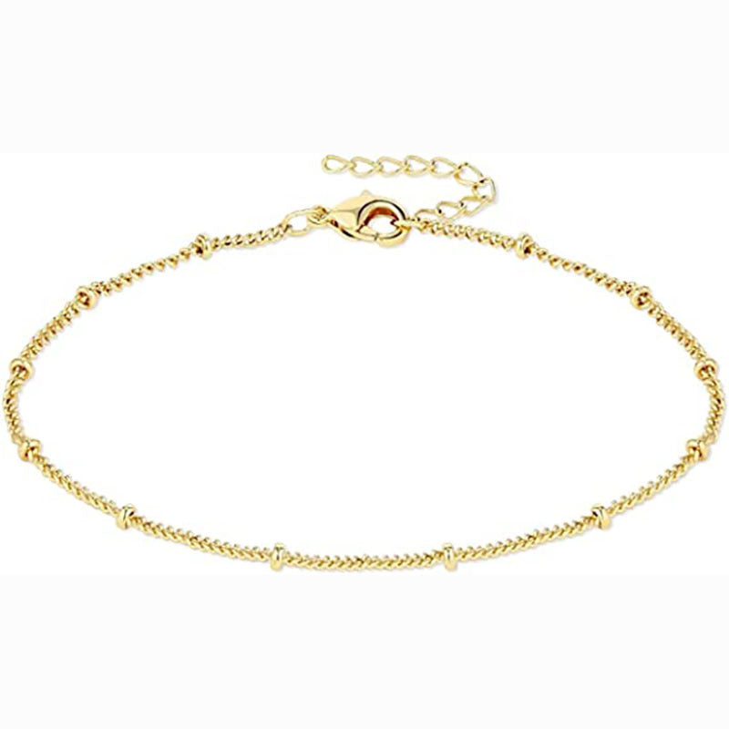 Damen modisches Fußkettchen mit eleganten Glieder- und Glitzerakzenten Shop Nory