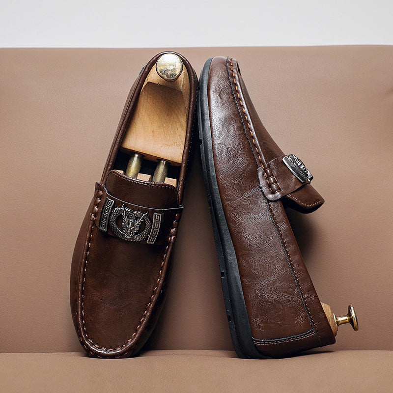 Herren Elegante Mokassins mit Metallverschluss