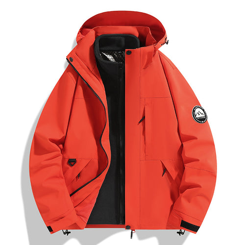 Damen zweilagige Softshell-Outdoorjacke mit herausnehmbarer Fleece-Innenjacke und Kapuze Shop Nory