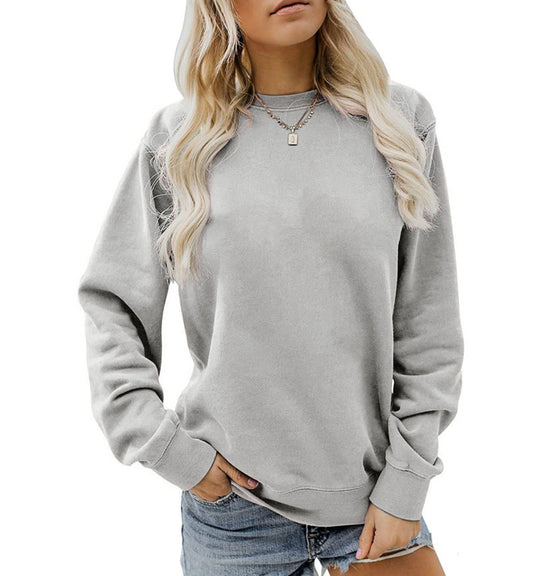 Damen nan lässiges Oversize Sweatshirt mit Rundhalsausschnitt und weichem Baumwollfleece Shop Nory