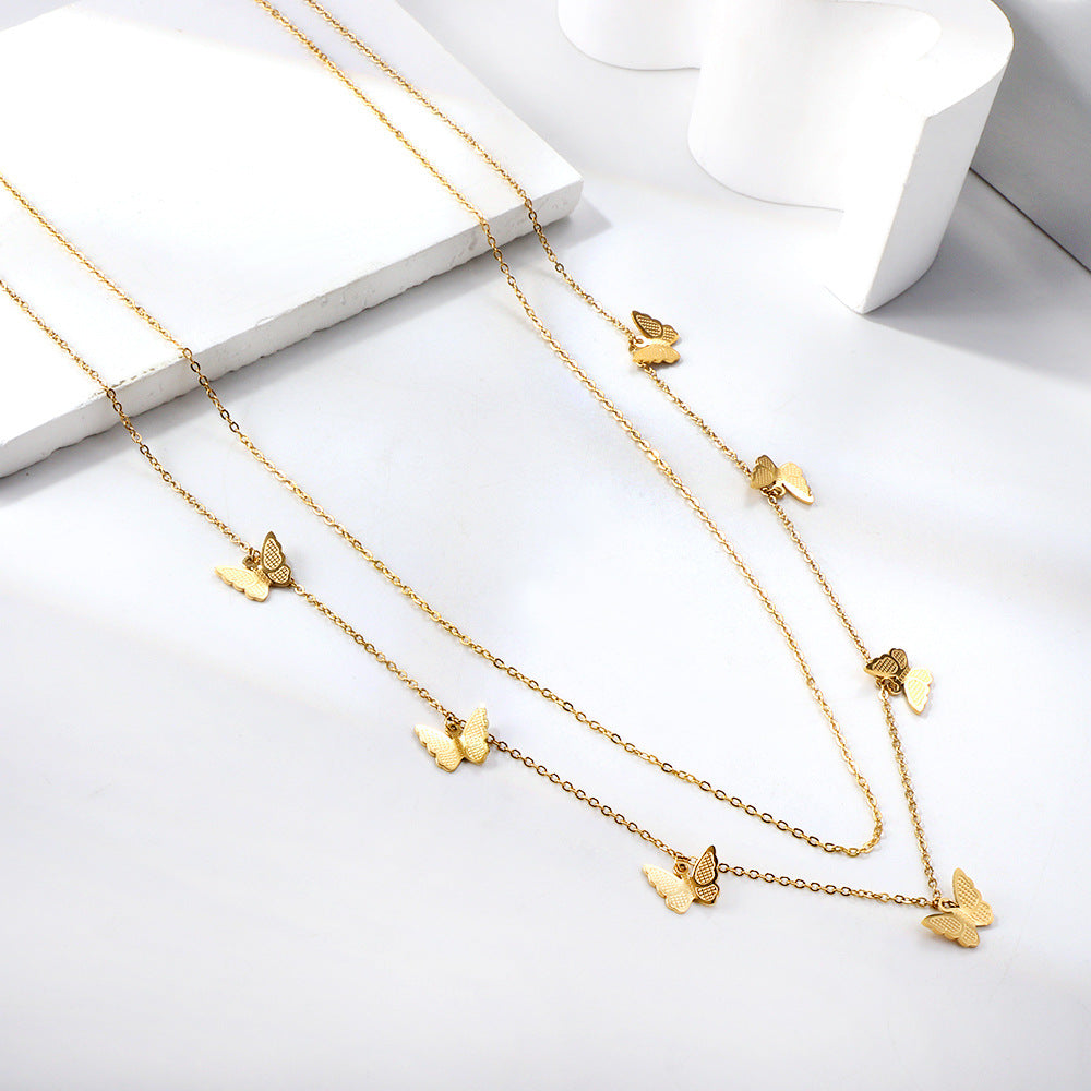 Damen Halskette mit modernen, bunten Augenanhängern aus hochwertigem Edelstahl und goldbeschichtetem Design Shop Nory
