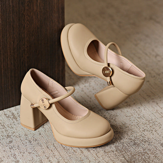 Damen Mary Jane Schuhe mit komfortablem Blockabsatz