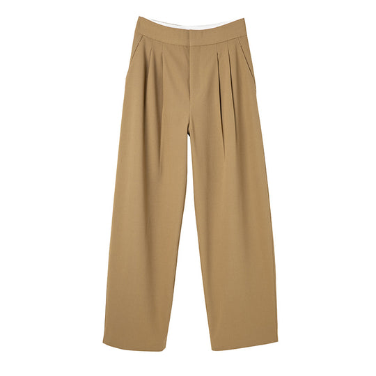 Damen Hochtaillierte Plissee-Bundhose mit weitem Bein Shop Nory