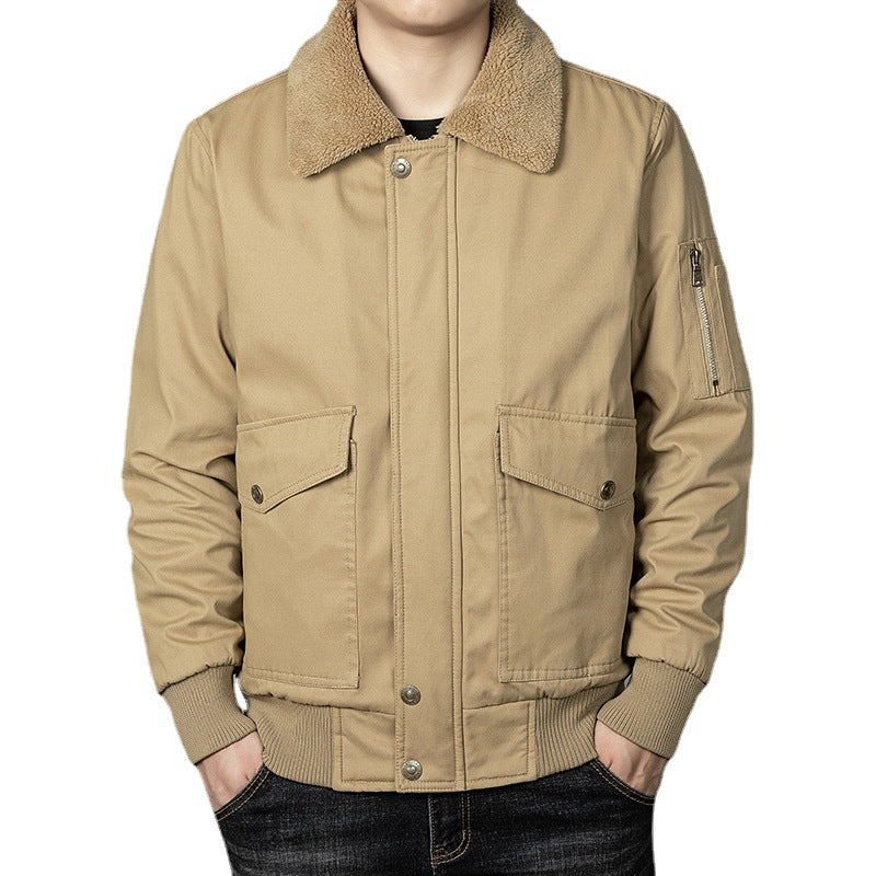 Herren Teddygefütterter Pilotenblouson im Worker‑Style mit Ärmeltasche und Pattentaschen Shop Nory