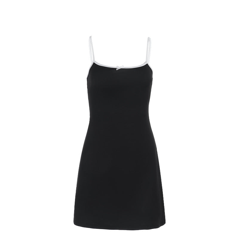 Damen lässiges Sommerkleid mit verstellbaren Spaghettiträgern Shopnory