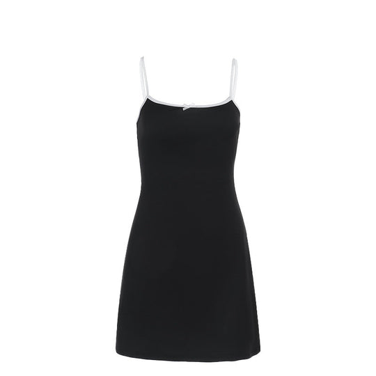 Damen lässiges Sommerkleid mit verstellbaren Spaghettiträgern Shopnory