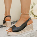 Damen Wedge-Pantoletten mit elegantem Riemen und rutschfester Sohle