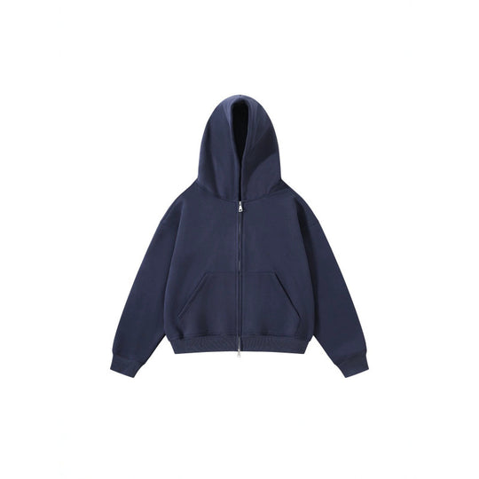 Unisex Oversize Kapuzenjacke mit durchgehendem Reißverschluss und Kängurutaschen aus Baumwoll-Fleece Shop Nory