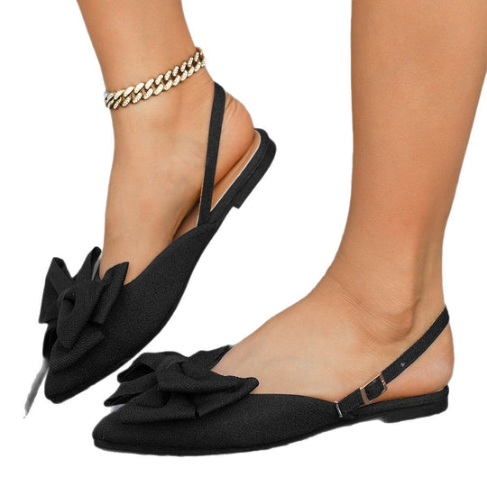 Damen Slingback Pumps mit charmantem Schleifenakzent und eleganter Spitze