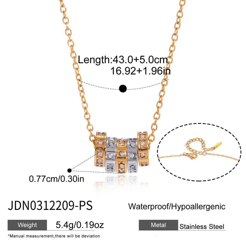 Damen elegante Halskette mit wasserfestem und hypoallergenem Design aus Edelstahl Shop Nory