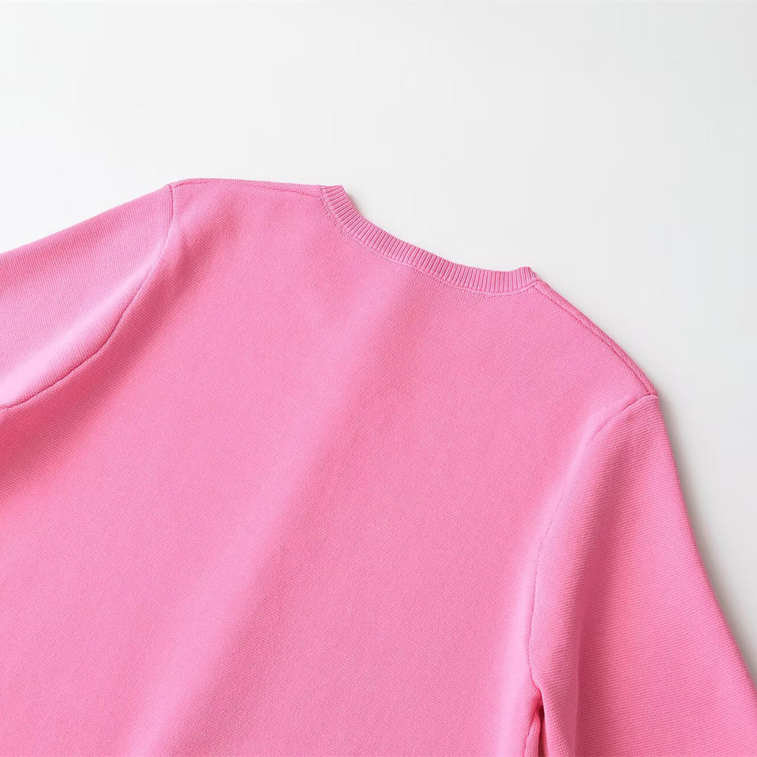 Damen nan Feinstrick-Cardigan mit kurzen Ärmeln und Zierknopfleiste Shop Nory