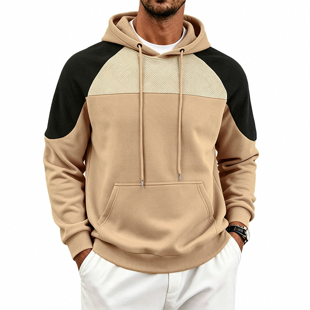 Herren Kapuzenpullover mit strukturierter Schulterpartie und Kängurutasche Shop Nory