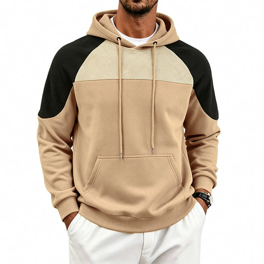 Herren Kapuzenpullover mit strukturierter Schulterpartie und Kängurutasche Shop Nory