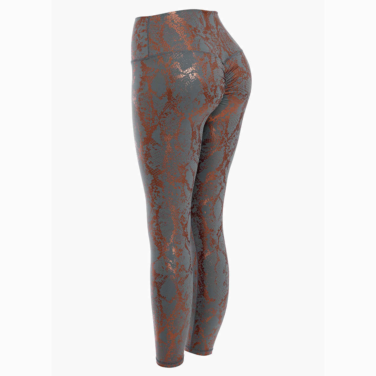 Damen Sportleggings im Schlangenprint mit hohem Bund