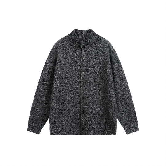 Damen Oversize-Strickjacke mit hochgezogenem Rippkragen und Holzknopfverschluss Shop Nory