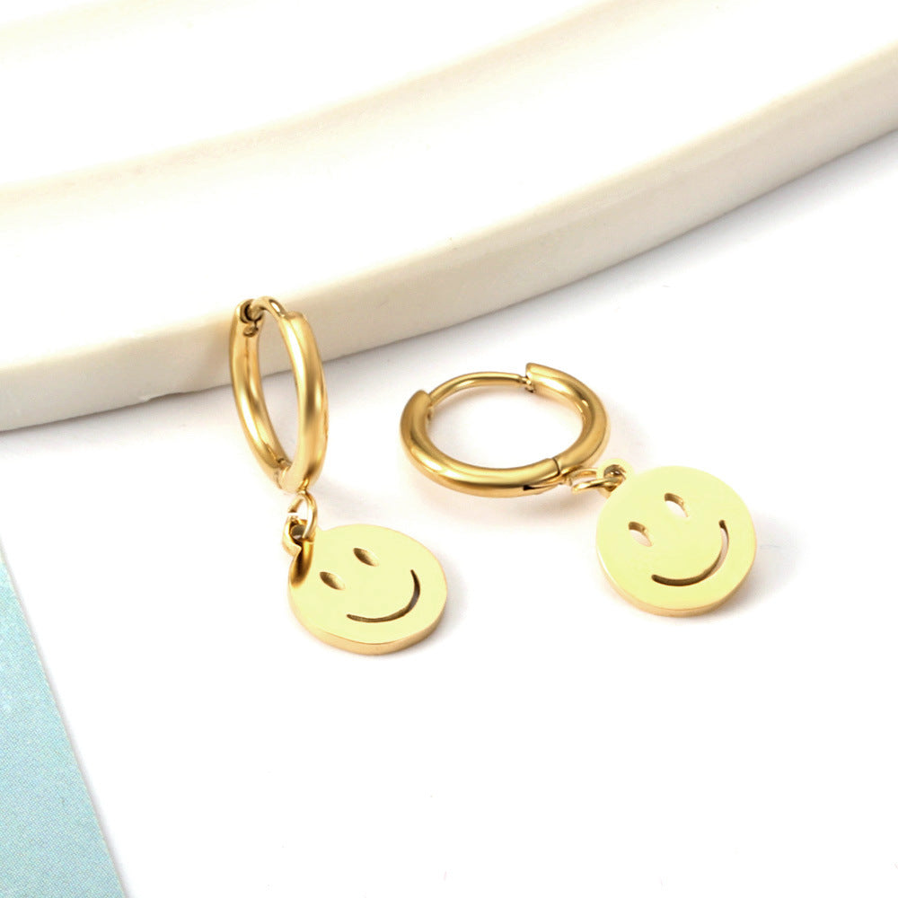 Damen Lustige Smiley-Ohrhänger Shop Nory