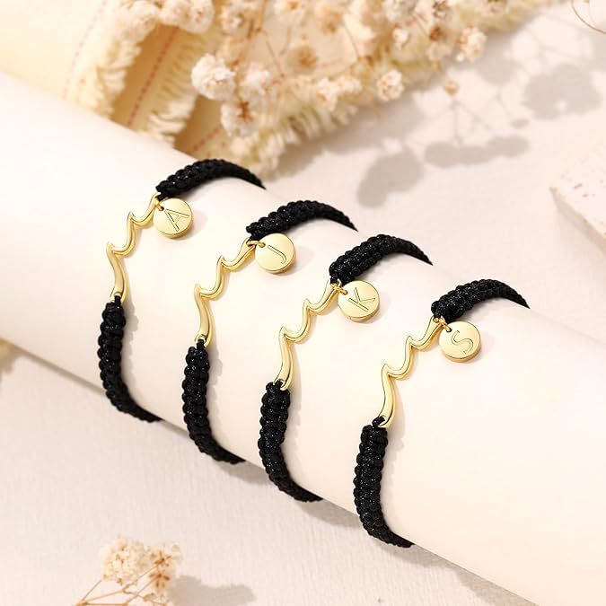 Damen Armband mit elegantem Wellen-Design und personalisierbarem Anhänger Shop Nory