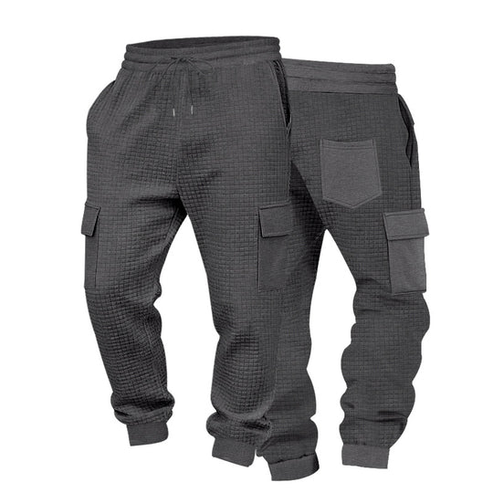 Herren Cargo-Jogginghose mit Waffelstruktur, elastischem Bund und Klappentaschen Shop Nory