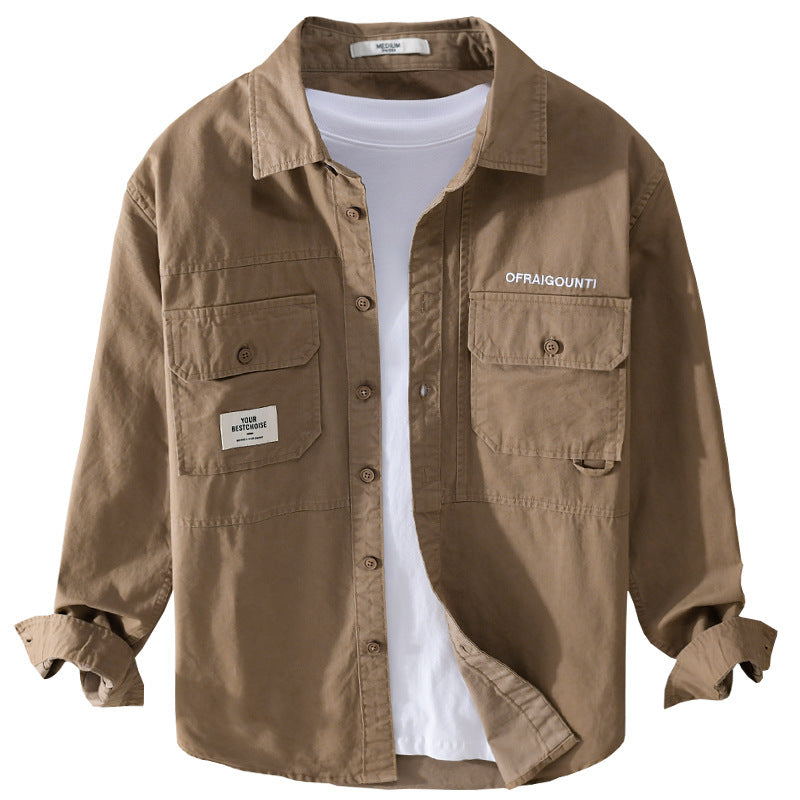 Herren Field-Overshirt im Military-Stil mit aufgesetzten Brusttaschen und relaxed Fit Shop Nory