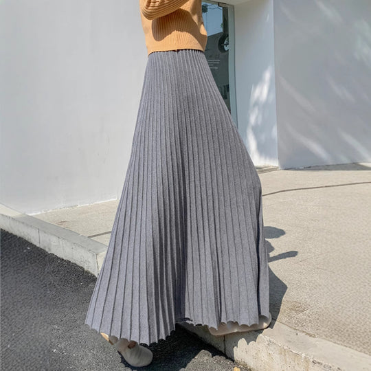 Damen Langer plissierter Rock Shop Nory