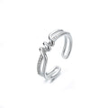 Damen Offener Ring mit elegantem Design und funkelnden Zirkonia Shop Nory