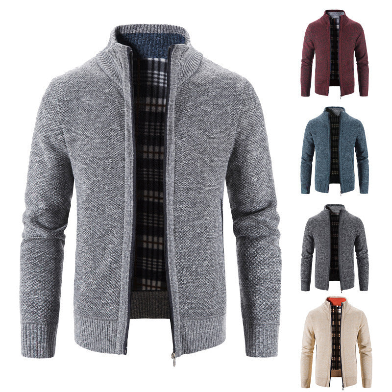 Herren Strickjacke mit innovativem wärmeisolierendem Innenfutter