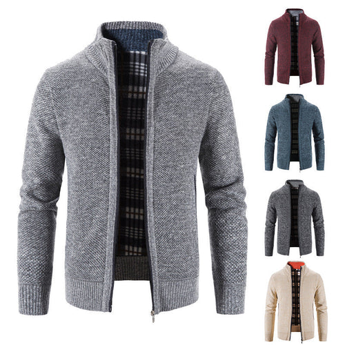 Herren Strickjacke mit innovativem wärmeisolierendem Innenfutter
