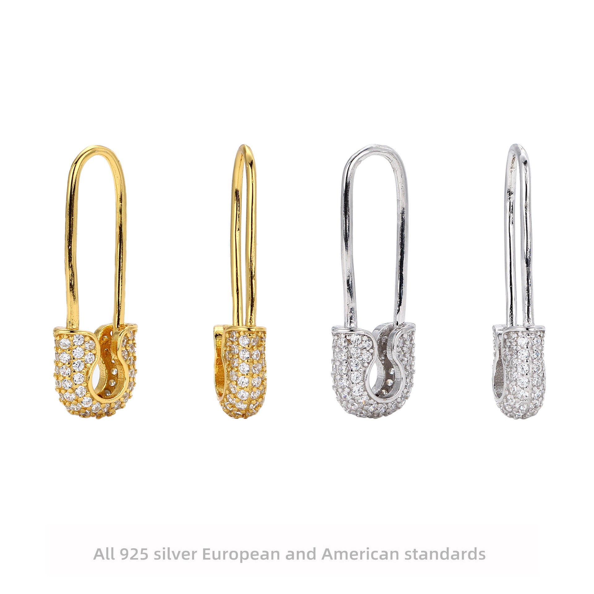 Damen Ohrhänger mit luxuriösem Zirkonbesatz aus hochwertigem 925 Sterling Silber Shop Nory