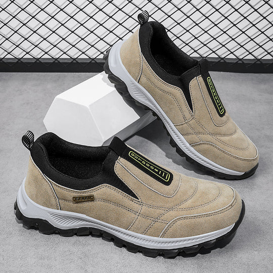 Herren Slipper-Sneaker aus Veloursleder-Optik mit rutschfester Profilsohle Shopy Nory