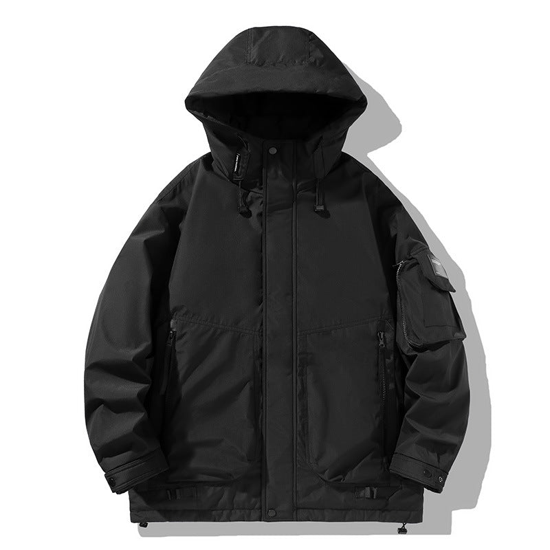 Herren Multifunktionale wetterfeste Parka mit Kapuze Shop Nory