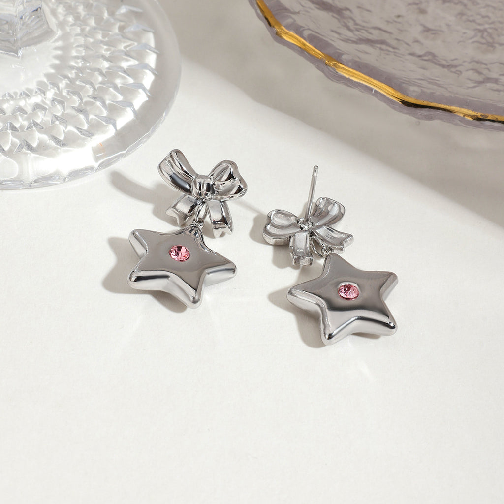 Damen Ohrringe mit Sternen-Design und Schleifen von Shop Nory