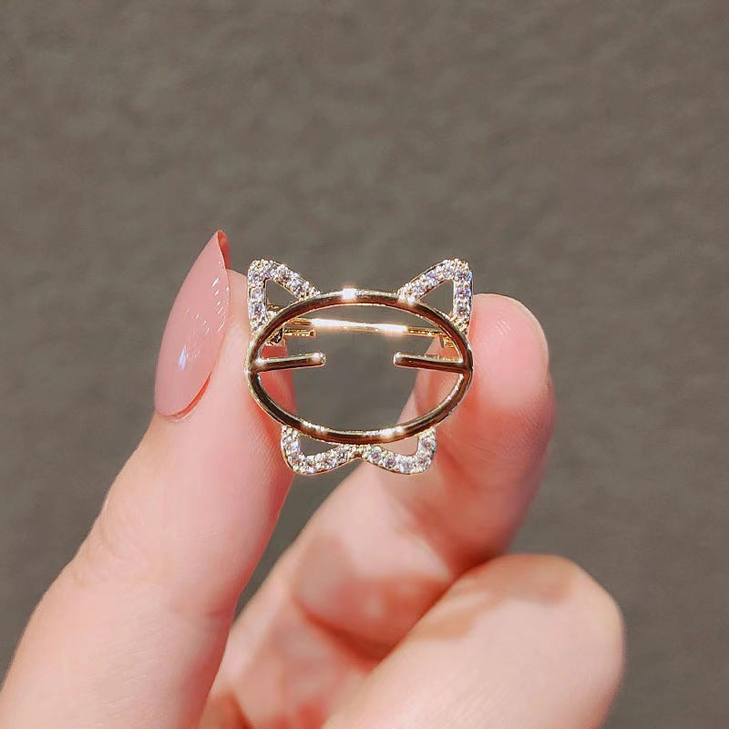 Glitzernder Ohrstecker-Bogen mit Zirkonia-Besatz