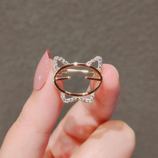 Glitzernder Ohrstecker-Bogen mit Zirkonia-Besatz