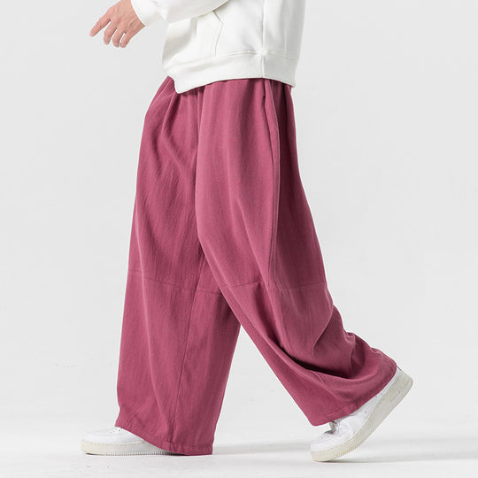 Herren Extraweit geschnittene Ballon-Loungehose mit elastischem Bund, tiefem Schritt und soften Baumwollmix Shop Nory