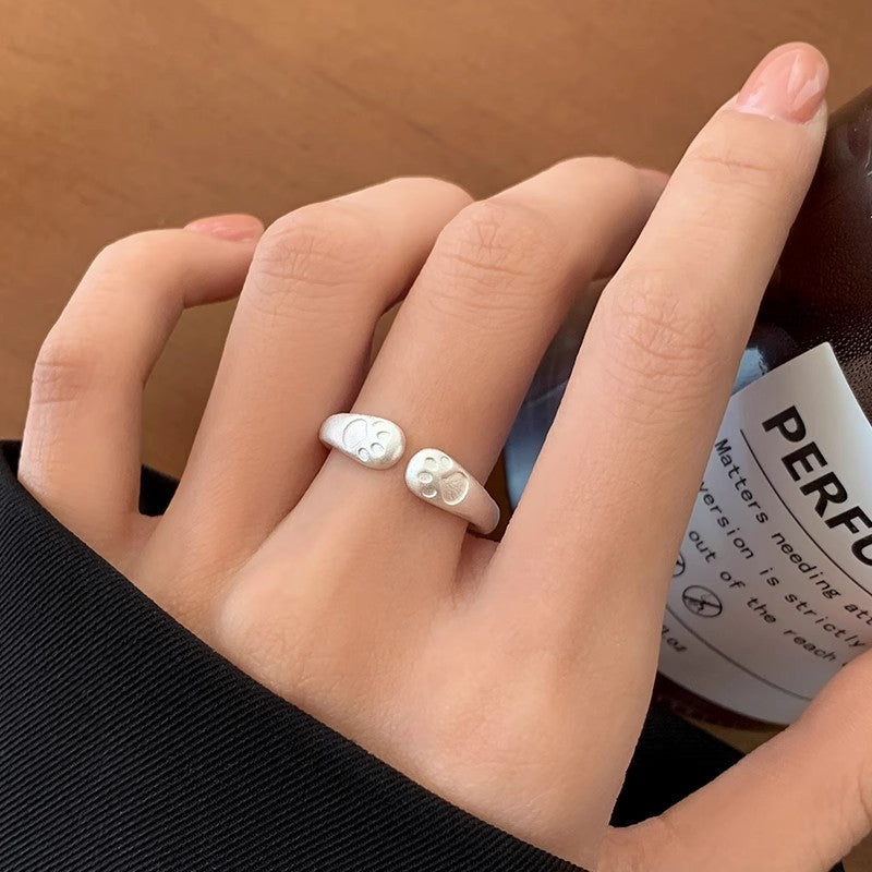 Damen Verspielter Ring mit Pfotenmotiv Shop Nory