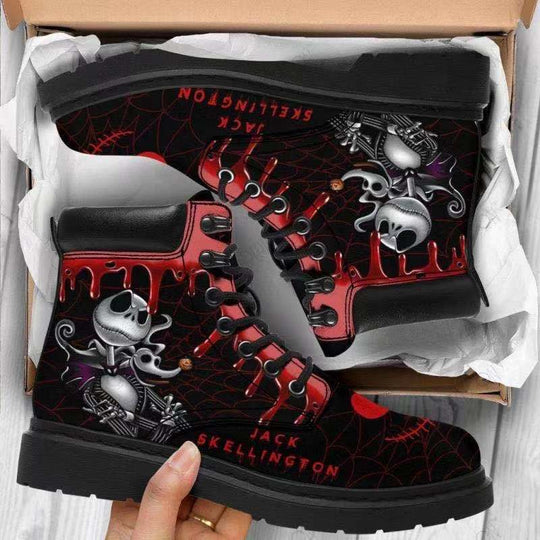 Damen Schnürstiefeletten mit kreativem Totenkopf-Design und robustem Profilsohle