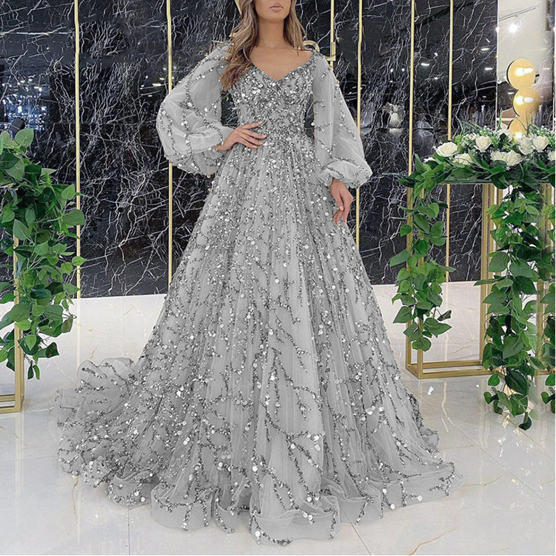 Socialite Aura Königin Langes Kleid