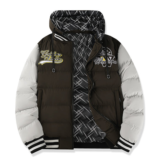 Herren Modische Steppjacke mit hohem Kragen und kontrastierenden Akzenten Shop Nory
