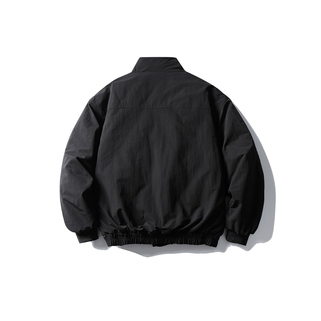 Unisex Boxy-wattierte Kurzjacke mit Funnelkragen und aufgesetzten Pattentaschen Shop Nory