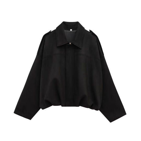Damen Oversizedjacke aus weichem Textil mit modernem Schnitt