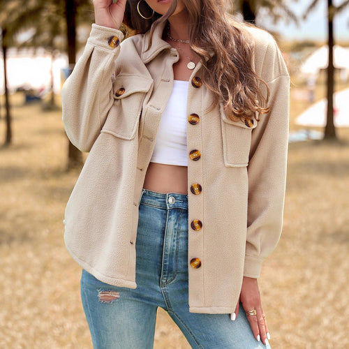 Damen Flauschige Oversized Jacke Shop Nory